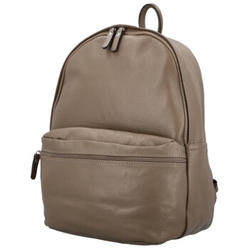Dámský kožený batoh taupe - Delami Vera Pelle Archie
