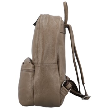 Dámský kožený batoh taupe - Delami Vera Pelle Archie