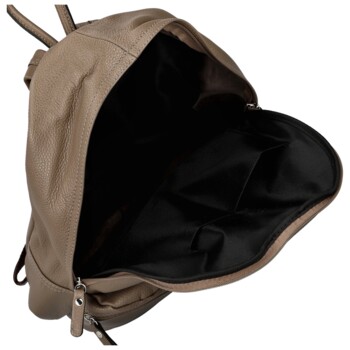 Dámský kožený batoh taupe - Delami Vera Pelle Archie