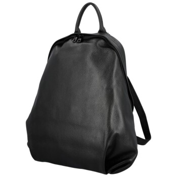 Dámský kožený batoh černý - Delami Vera Pelle Ricardo