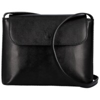 Dámská kožená crossbody kabelka černá - Delami Vera Pelle Walli