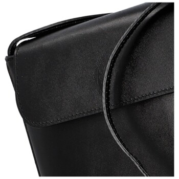 Dámská kožená crossbody kabelka černá - Delami Vera Pelle Walli