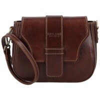 Dámská kožená crossbody kabelka tmavě hnědá - Delami Vera Pelle Lajla