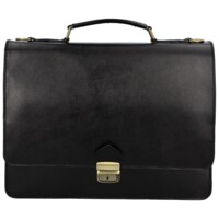 Pánská kožená aktovka černá - Delami Vera Pelle Stefo