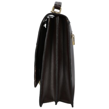 Pánská kožená aktovka tmavě hnědá - Delami Vera Pelle Stefo