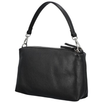 Dámská kožená kabelka na rameno černá - Delami Vera Pelle Sussan