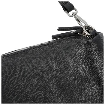 Dámská kožená kabelka na rameno černá - Delami Vera Pelle Sussan