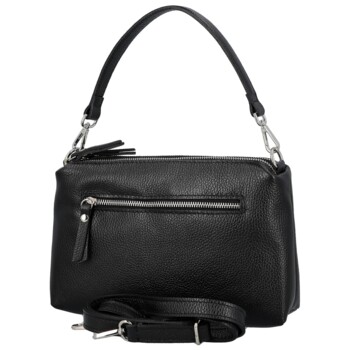 Dámská kožená kabelka na rameno černá - Delami Vera Pelle Sussan