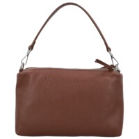 Dámská kožená kabelka na rameno tmavě hnědá - Delami Vera Pelle Sussan