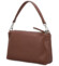 Dámská kožená kabelka na rameno tmavě hnědá - Delami Vera Pelle Sussan