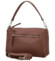 Dámská kožená kabelka na rameno tmavě hnědá - Delami Vera Pelle Sussan