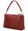 Dámská kožená kabelka na rameno tmavě červená - Delami Vera Pelle Sussan