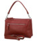 Dámská kožená kabelka na rameno tmavě červená - Delami Vera Pelle Sussan