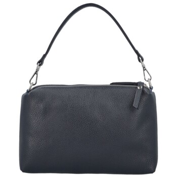 Dámská kožená kabelka na rameno tmavě modrá - Delami Vera Pelle Sussan