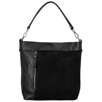 Dámská kožená kabelka do ruky černá - Delami Vera Pelle Aneli
