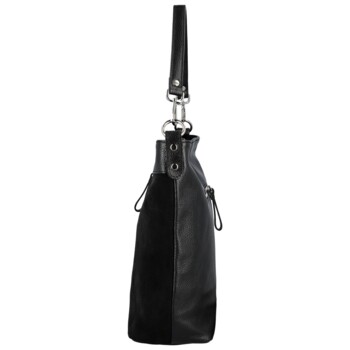 Dámská kožená kabelka do ruky černá - Delami Vera Pelle Aneli