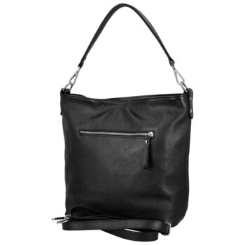Dámská kožená kabelka do ruky černá - Delami Vera Pelle Aneli