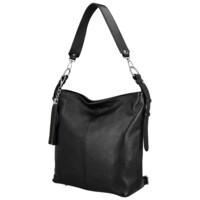 Dámská kožená kabelka do ruky černá - Delami Vera Pelle Ameli