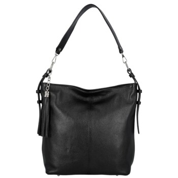 Dámská kožená kabelka do ruky tmavě červená - Delami Vera Pelle Ameli