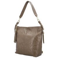 Dámská kožená kabelka do ruky taupe - Delami Vera Pelle Moshe