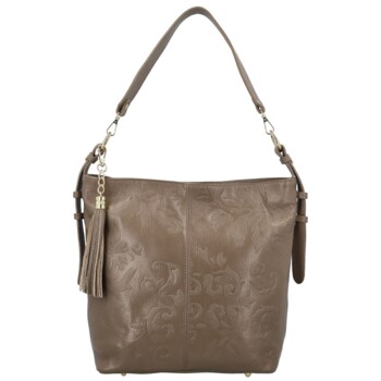 Dámská kožená kabelka do ruky tmavě červená - Delami Vera Pelle Moshe