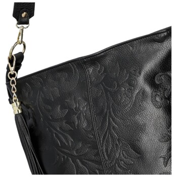 Dámská kožená kabelka do ruky černá - Delami Vera Pelle Moshe