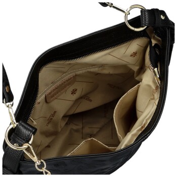 Dámská kožená kabelka do ruky černá - Delami Vera Pelle Moshe