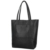 Dámská kožená kabelka na rameno černá - Delami Vera Pelle Saniela