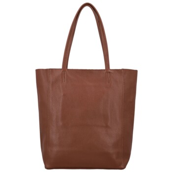 Dámská kožená kabelka na rameno hnědá - Delami Vera Pelle Saniela