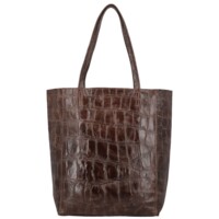 Dámská kožená kabelka na rameno tmavě hnědá - Delami Vera Pelle Rista