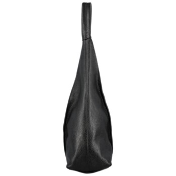 Dámská kožená kabelka na rameno černá - Delami Vera Pelle Blanca