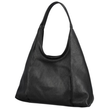 Dámská kožená kabelka na rameno černá - Delami Vera Pelle Blanca