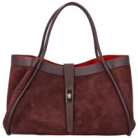 Dámská kožená kabelka na rameno tmavě vínová - Delami Vera Pelle Haylee