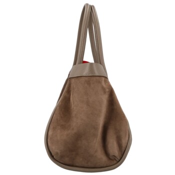 Dámská kožená kabelka na rameno tmavě hnědá - Delami Vera Pelle Haylee