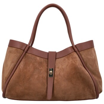 Dámská kožená kabelka na rameno hnědá - Delami Vera Pelle Haylee