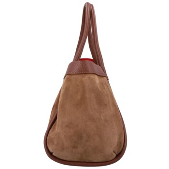 Dámská kožená kabelka na rameno hnědá - Delami Vera Pelle Haylee