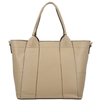 Dámská kožená kabelka na rameno béžová - Delami Vera Pelle Nadiya