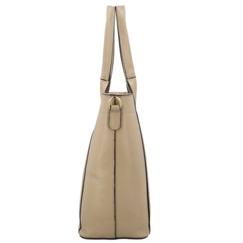 Dámská kožená kabelka na rameno béžová - Delami Vera Pelle Nadiya