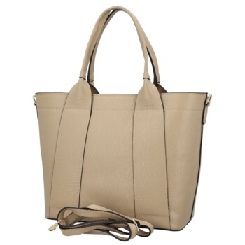 Dámská kožená kabelka na rameno béžová - Delami Vera Pelle Nadiya