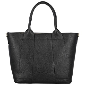 Dámská kožená kabelka na rameno černá - Delami Vera Pelle Nadiya