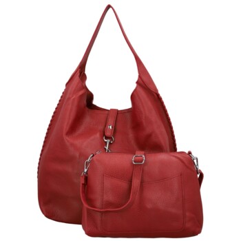 Dámský set kabelek červený - Paolo bags Lona