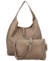 Dámský set kabelek tmavě béžový - Paolo bags Lona