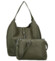 Dámský set kabelek tmavě zelený - Paolo bags Lona