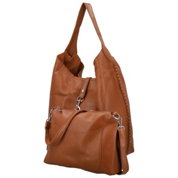 Dámský set kabelek hnědý - Paolo bags Lona