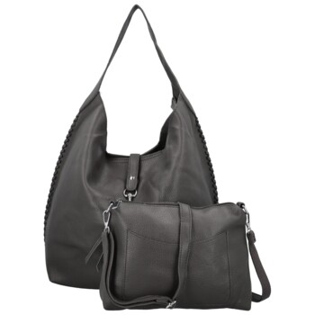 Dámský set kabelek tmavě šedý - Paolo bags Lona
