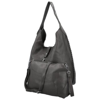 Dámský set kabelek tmavě šedý - Paolo bags Lona