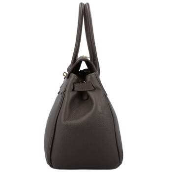 Dámská kožená kabelka na rameno tmavě hnědá - Delami Vera Pelle Klarista