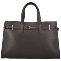 Dámská kožená kabelka do ruky tmavě hnědá - Delami Vera Pelle Safieh