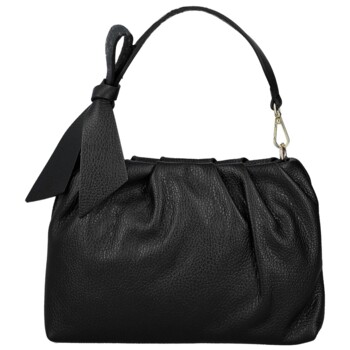 Dámská kožená kabelka do ruky černá - Delami Vera Pelle Elena