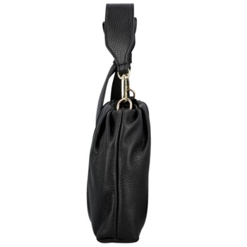 Dámská kožená kabelka do ruky černá - Delami Vera Pelle Elena